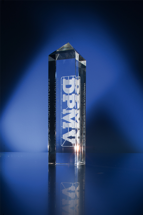 Glas-Trophäe Auszeichnung Innovationspreis 2015